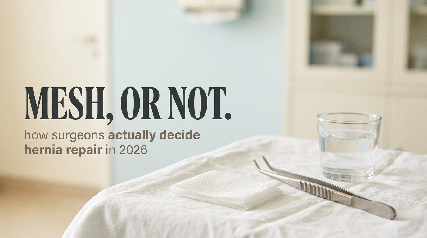 Hernia Mesh vs Non-Mesh Repair: How Surgeons Actually Decide in 2026